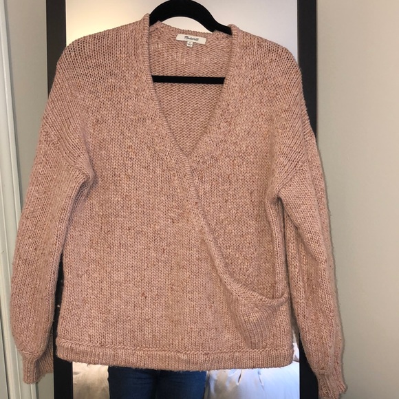 Madewell Blush Pink Beresford Chunky Wool Blend Knit Sweater - Picture 3 of 7